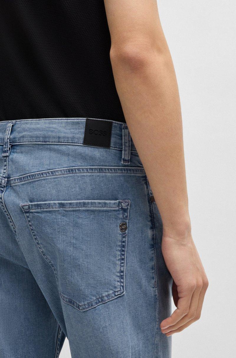 Hugo Boss Vaqueros Maine Regular Fit En Tejido Vaquero Elástico Azul