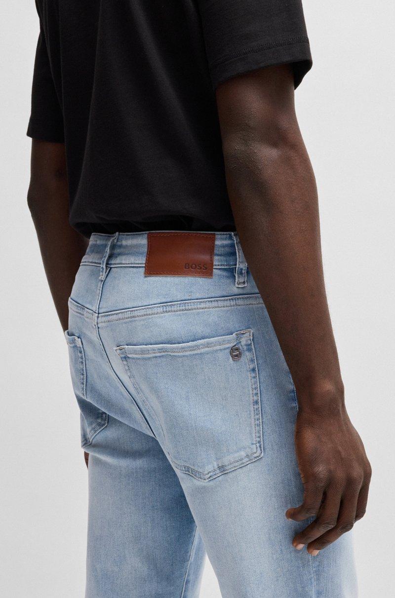 Hugo Boss Vaqueros Maine Regular Fit En Tejido Vaquero Superelástico Azul