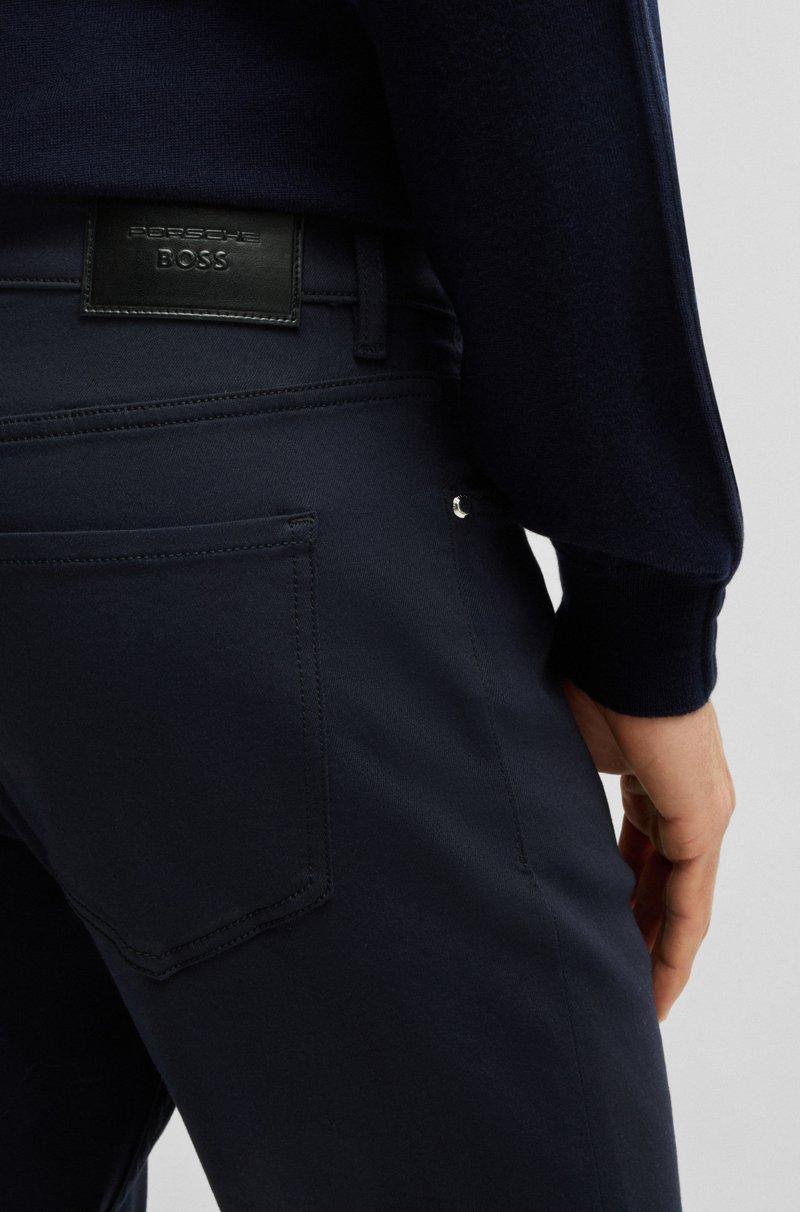 Hugo Boss Vaqueros Porsche X BOSS Tapered Fit De Tejido Vaquero Elástico Técnico En Tono Azul