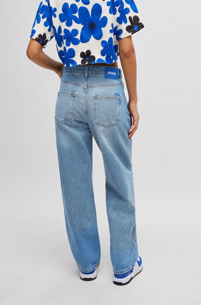 Hugo Boss Vaqueros Relaxed Fit De Denim De Algodón Azul Medio