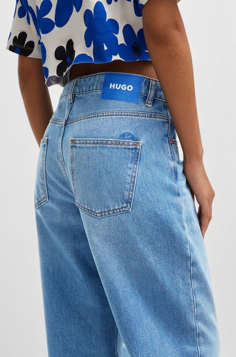 Hugo Boss Vaqueros Relaxed Fit De Denim De Algodón Azul Medio