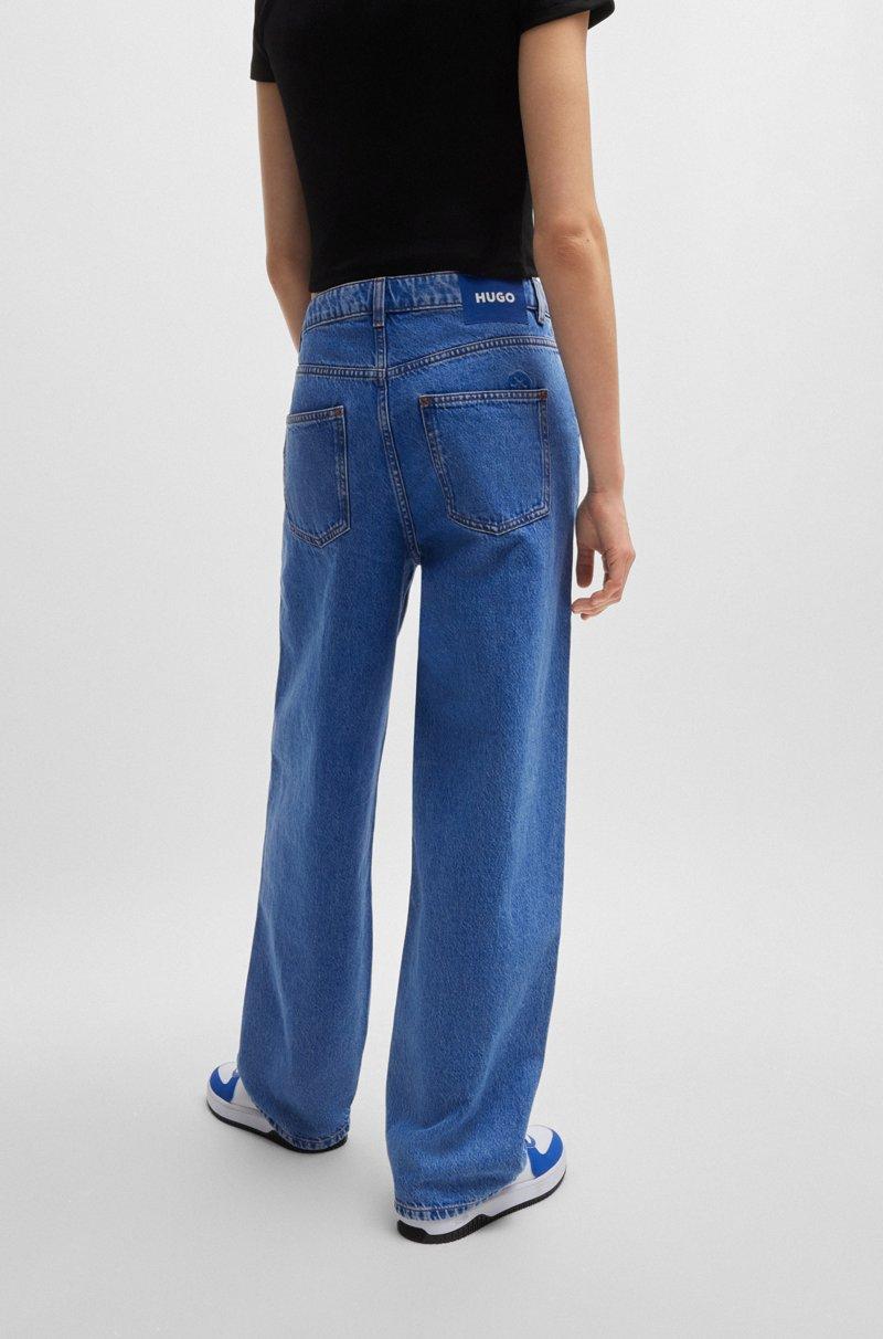 Hugo Boss Vaqueros Relaxed Fit En Denim Azul Lavado A La Piedra