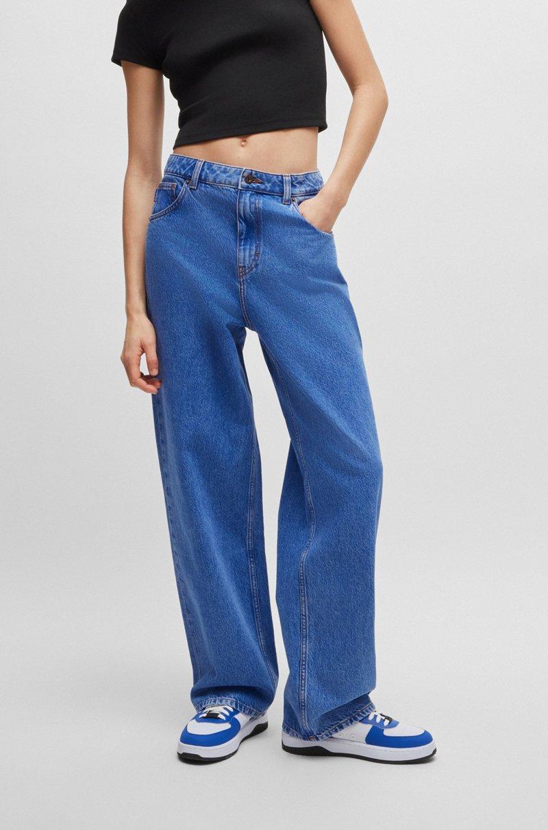 Hugo Boss Vaqueros relaxed fit en denim azul lavado a la piedra