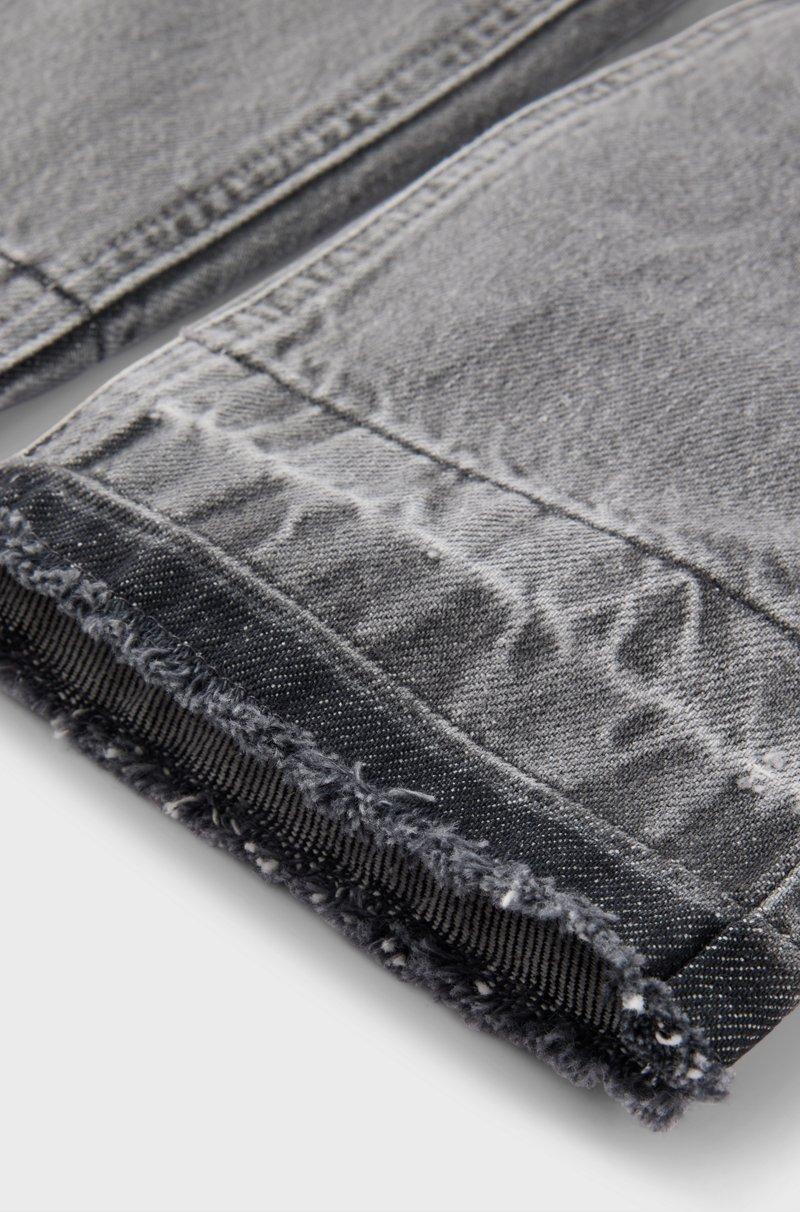 Hugo Boss Vaqueros Relaxed Fit Para Niños En Denim Gris De Algodón