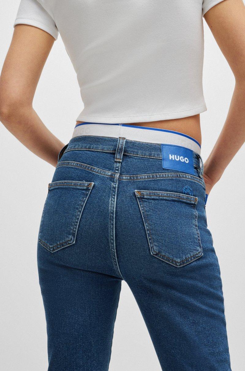 Hugo Boss Vaqueros Skinny Fit De Denim Elástico Azul Medio