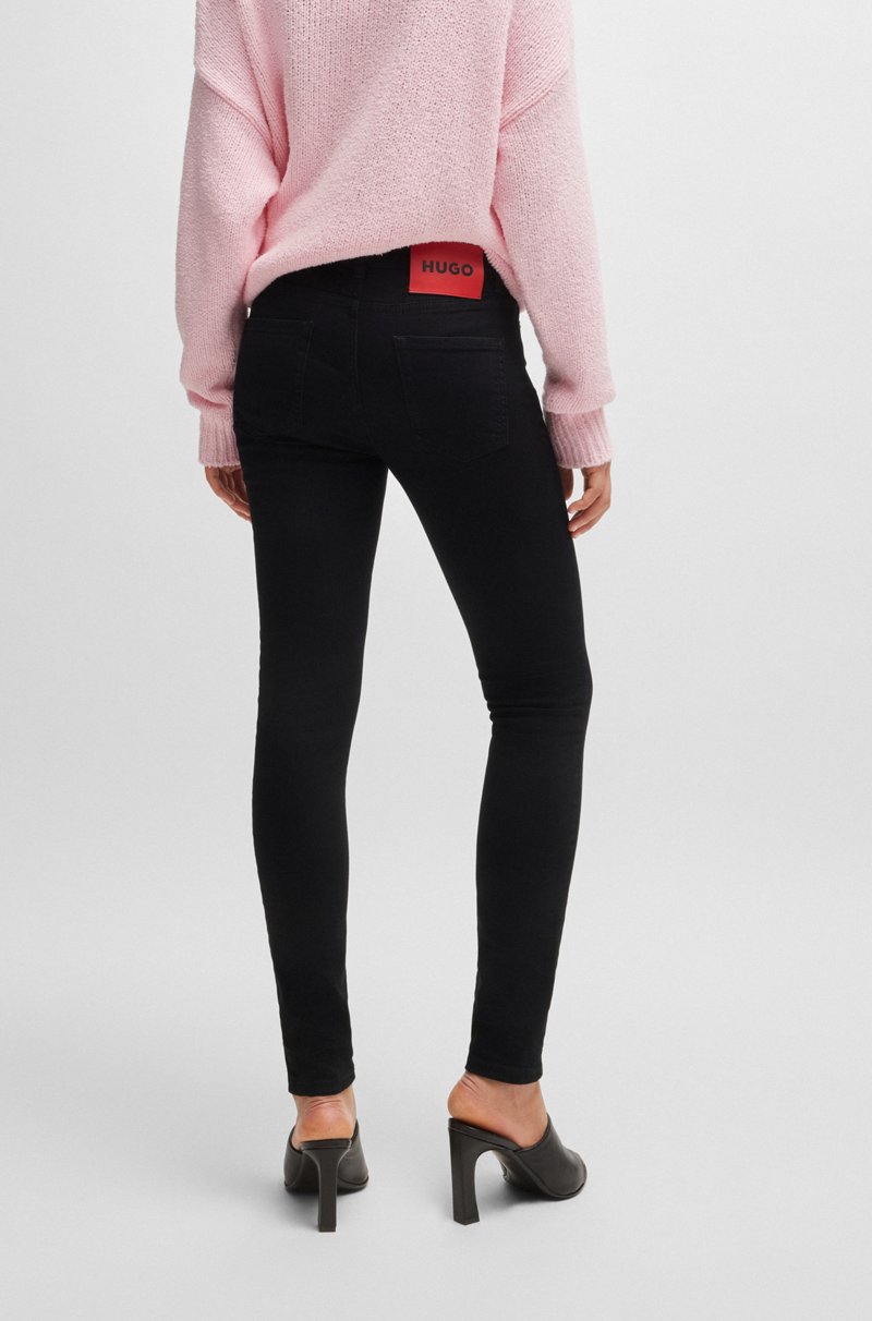 Hugo Boss Vaqueros Skinny Fit De Denim Elástico Negro