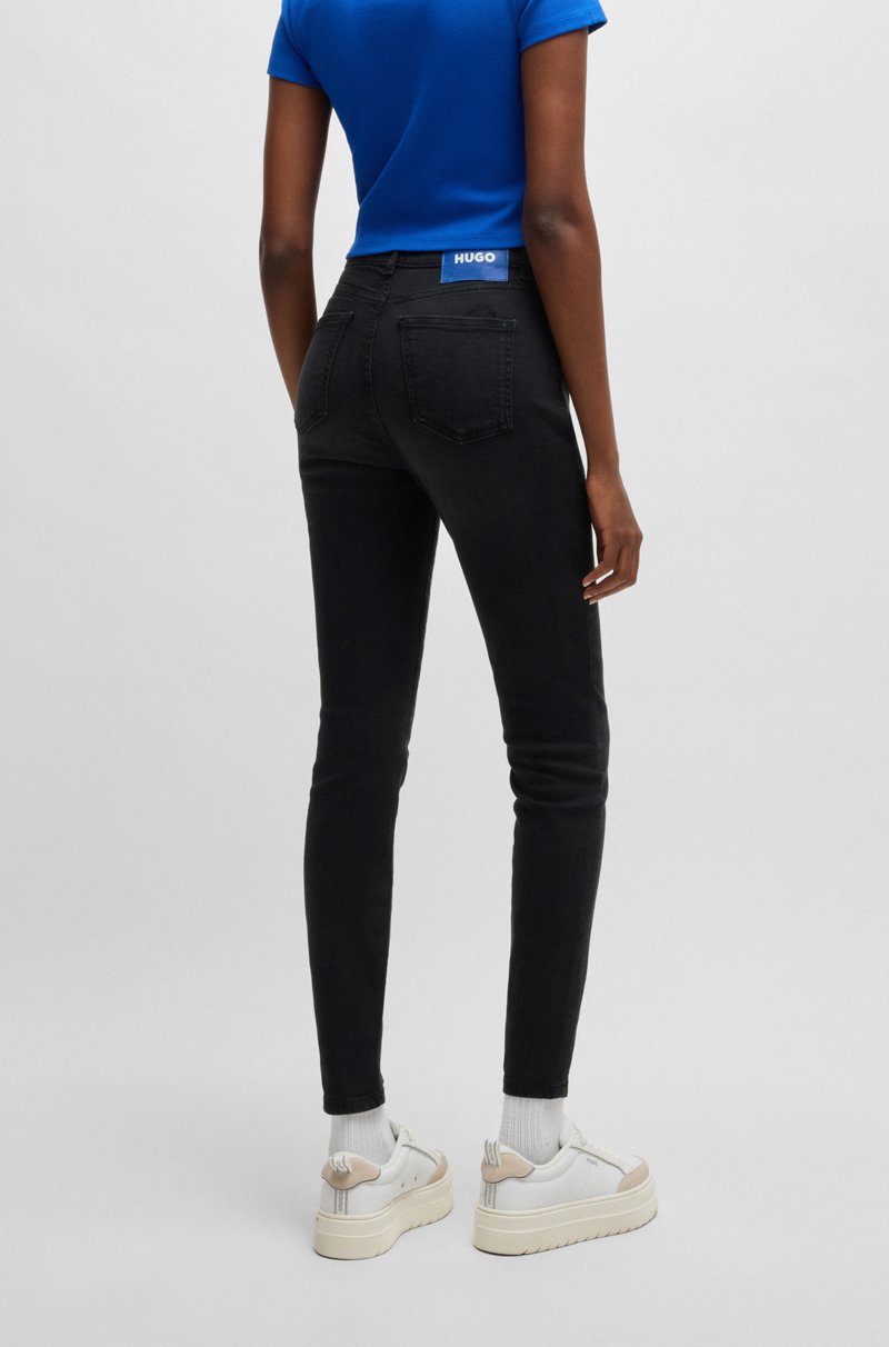 Hugo Boss Vaqueros Skinny Fit De Denim Elástico Negro