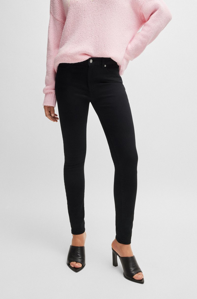 Hugo Boss Vaqueros Skinny Fit De Denim Elástico Negro