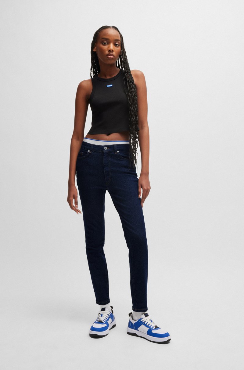 Hugo Boss Vaqueros Skinny Fit En Denim Elástico Azul Oscuro