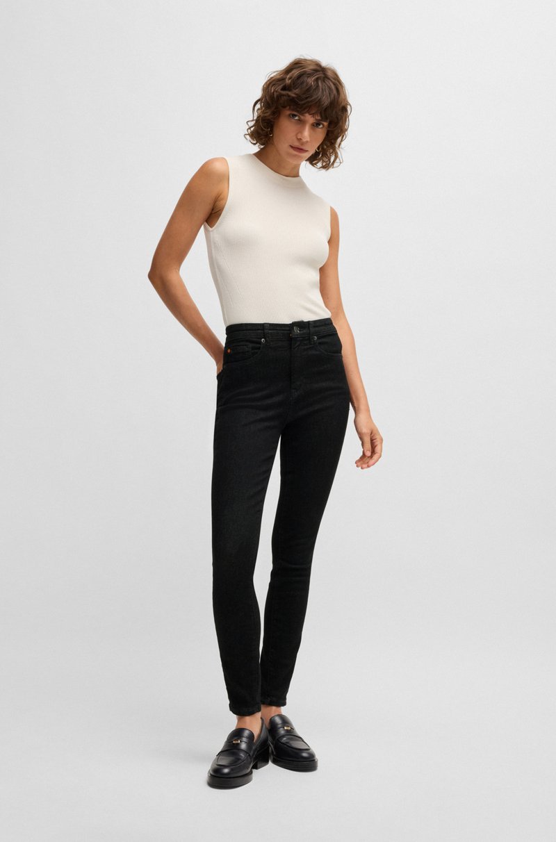 Hugo Boss Vaqueros Skinny Fit En Tejido Vaquero Superelástico Negro
