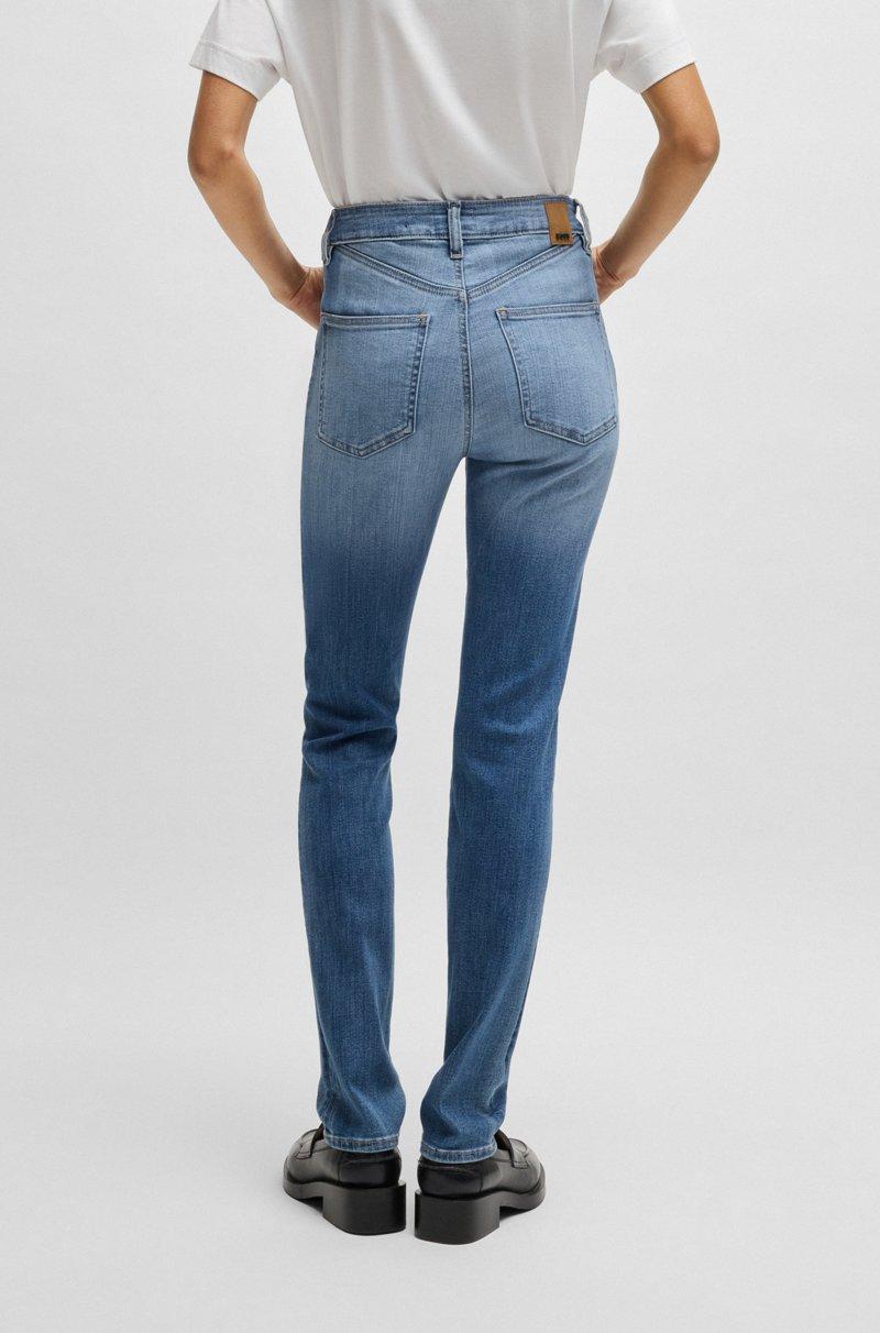 Hugo Boss Vaqueros Slim Fit En Denim Elástico Azul Medio