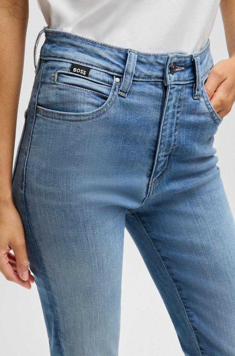 Hugo Boss Vaqueros Slim Fit En Denim Elástico Azul Medio