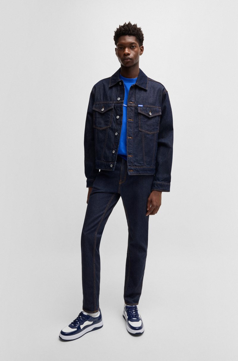 Hugo Boss Vaqueros Slim Fit En Denim Elástico Azul Oscuro