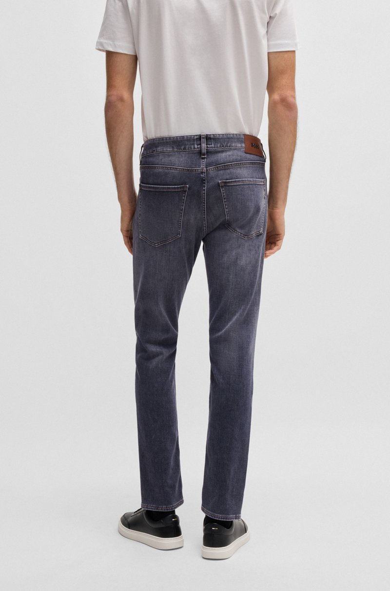 Hugo Boss Vaqueros Slim Fit En Denim Gris Suave Al Tacto