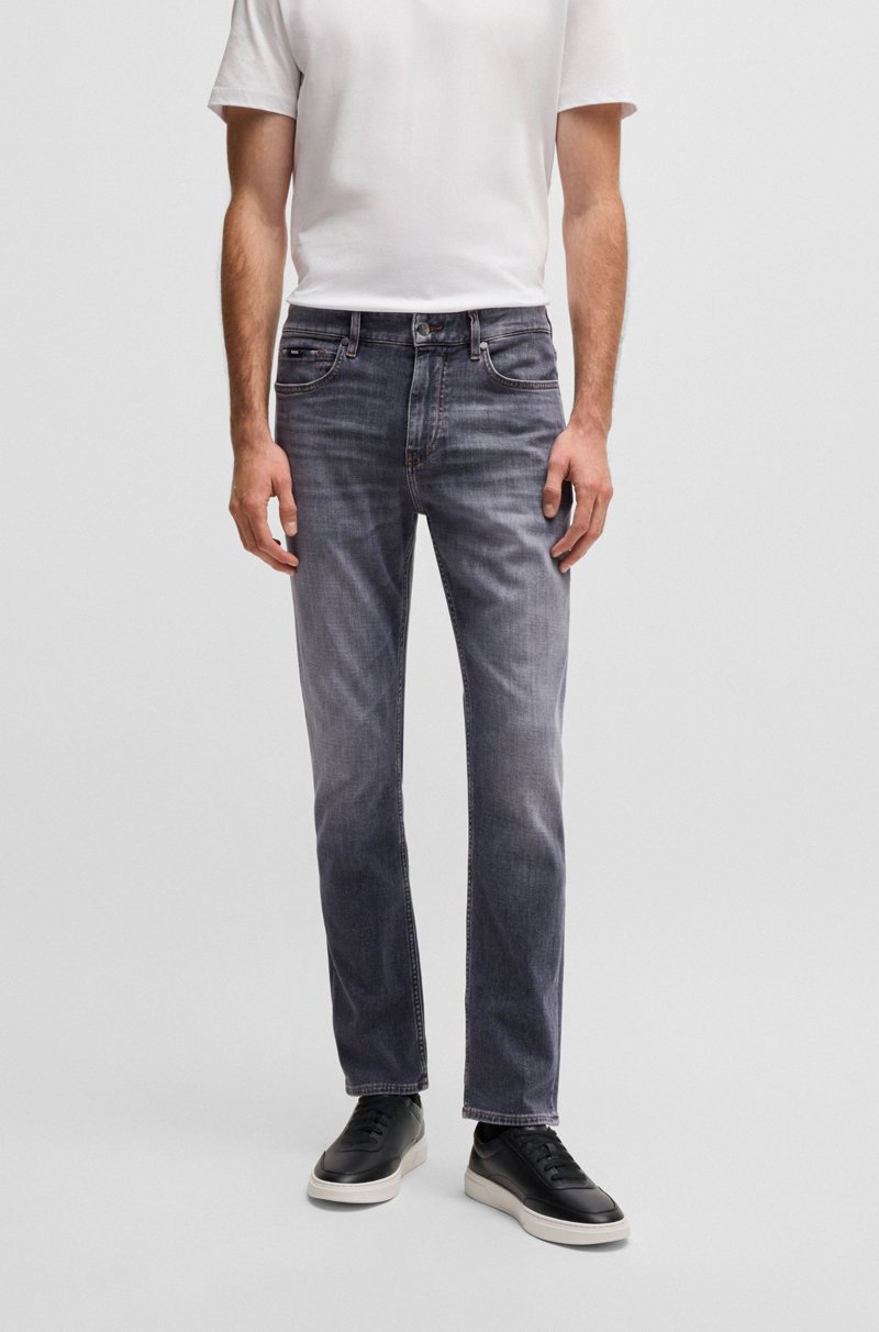 Hugo Boss Vaqueros slim fit en denim gris suave al tacto