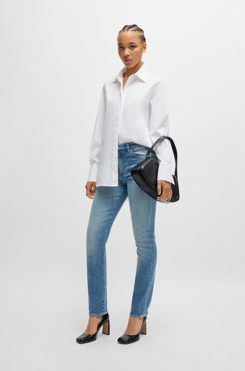 Hugo Boss Vaqueros Slim Fit En Tejido Vaquero Elástico Azul
