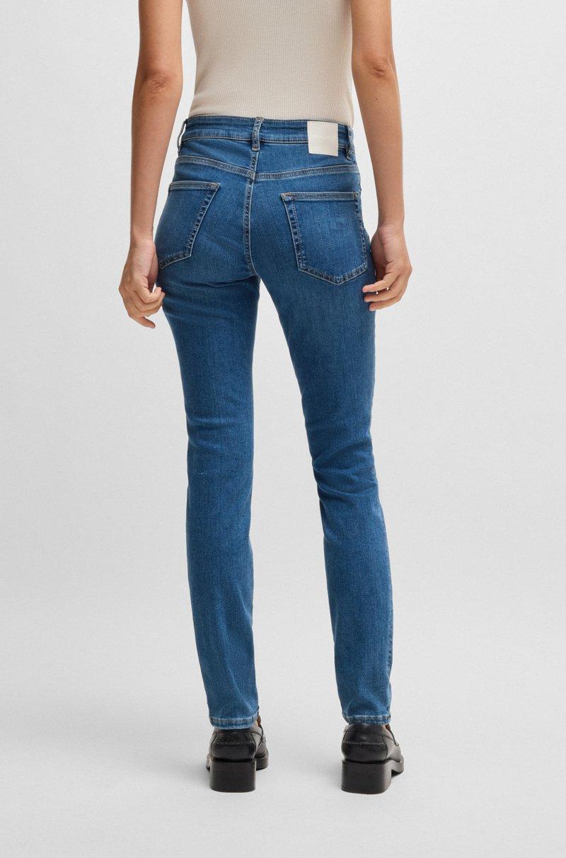 Hugo Boss Vaqueros Slim Fit En Tejido Vaquero Superelástico De Tono Rojizo