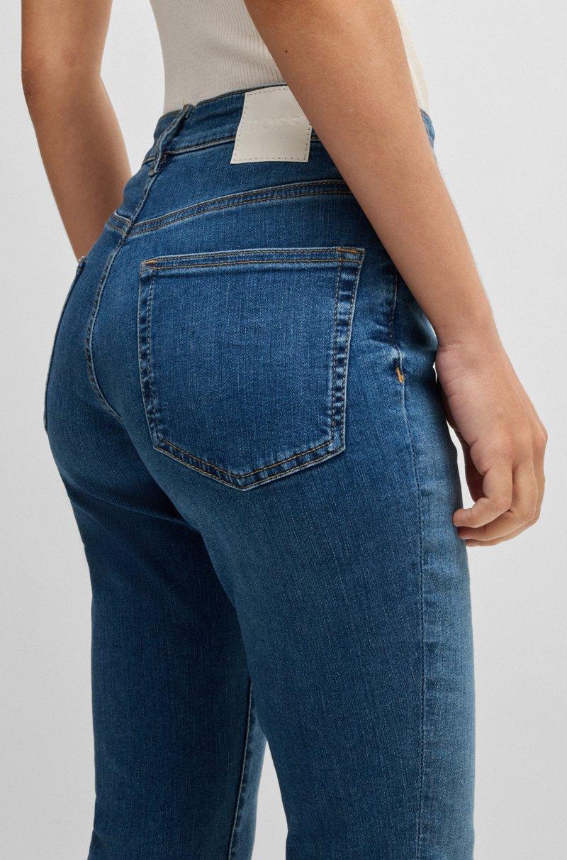 Hugo Boss Vaqueros Slim Fit En Tejido Vaquero Superelástico De Tono Rojizo