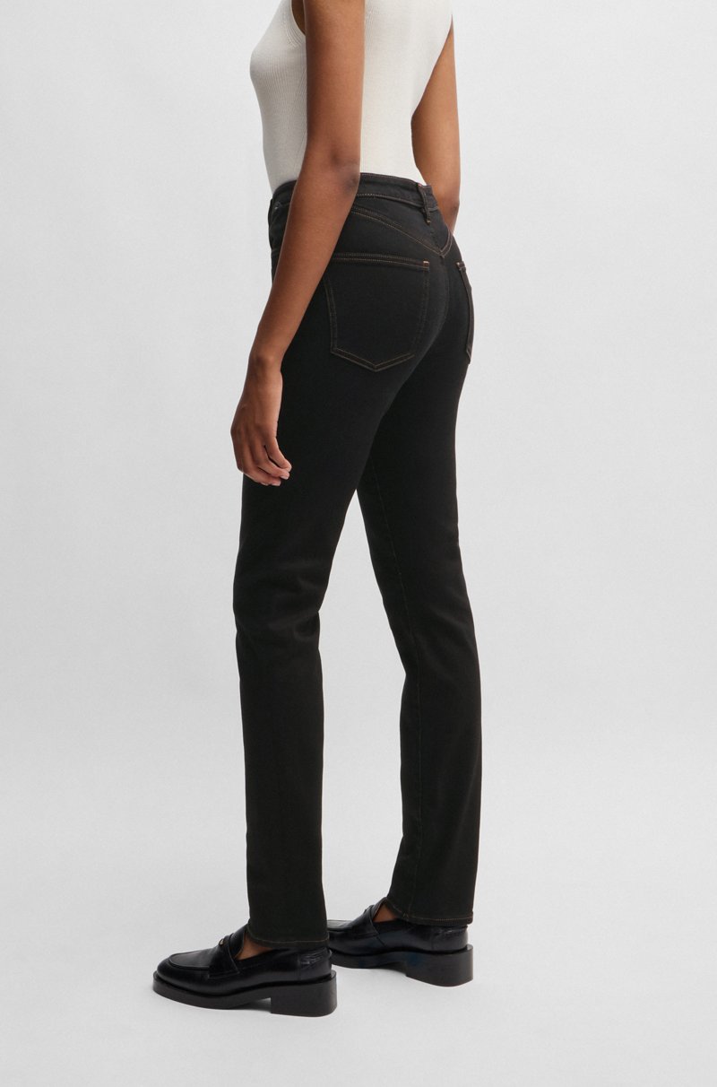 Hugo Boss Vaqueros Slim Fit Negros En Tejido Vaquero Elástico