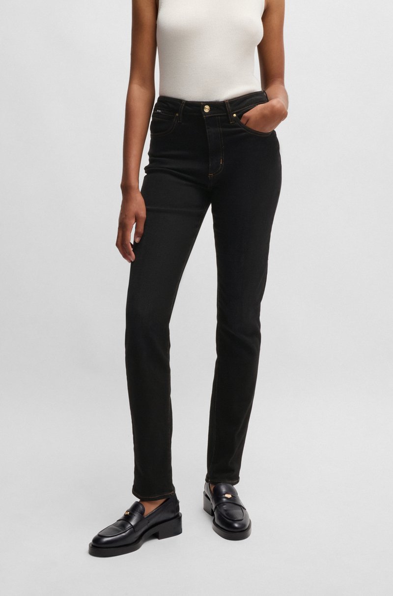 Hugo Boss Vaqueros slim fit negros en tejido vaquero elástico