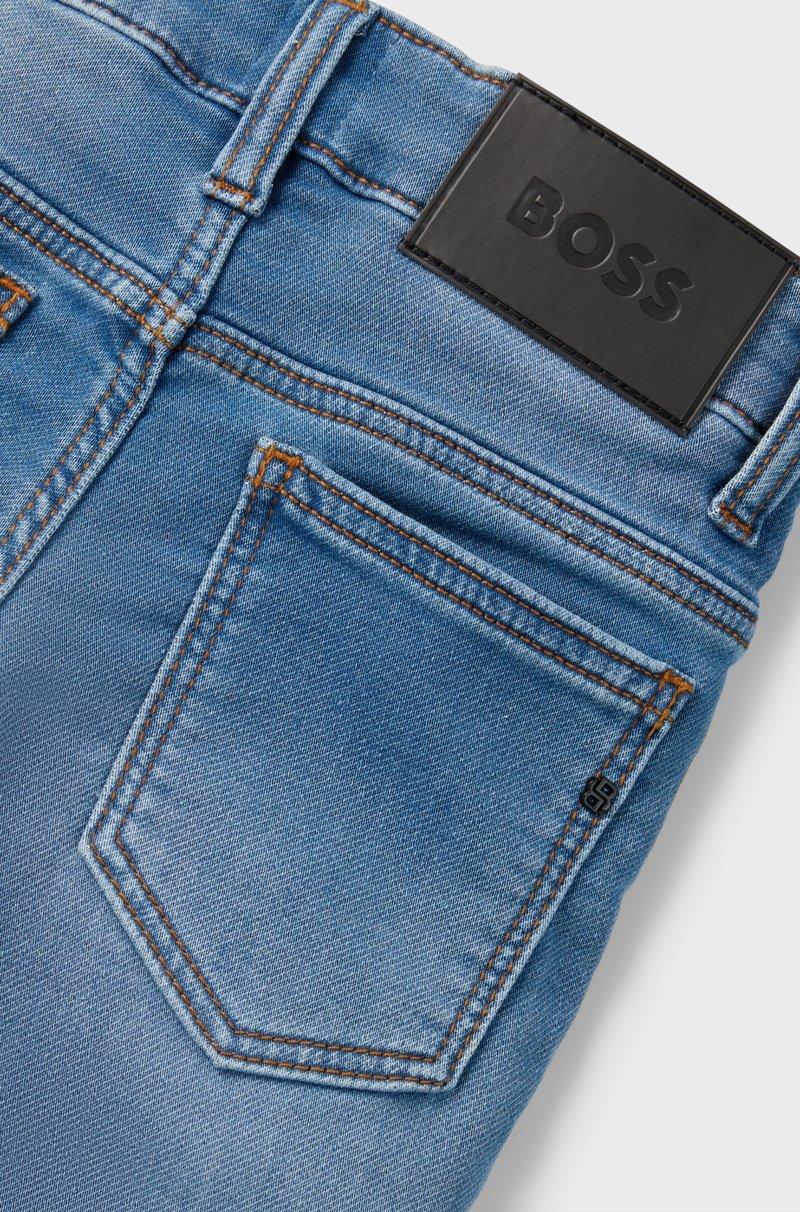 Hugo Boss Vaqueros Slim Fit Para Niños En Denim Elástico Azul
