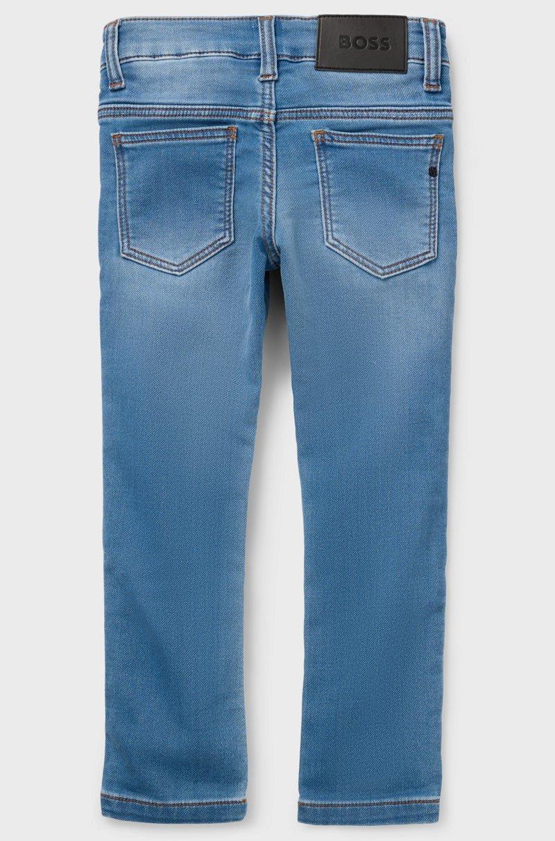 Hugo Boss Vaqueros Slim Fit Para Niños En Denim Elástico Azul