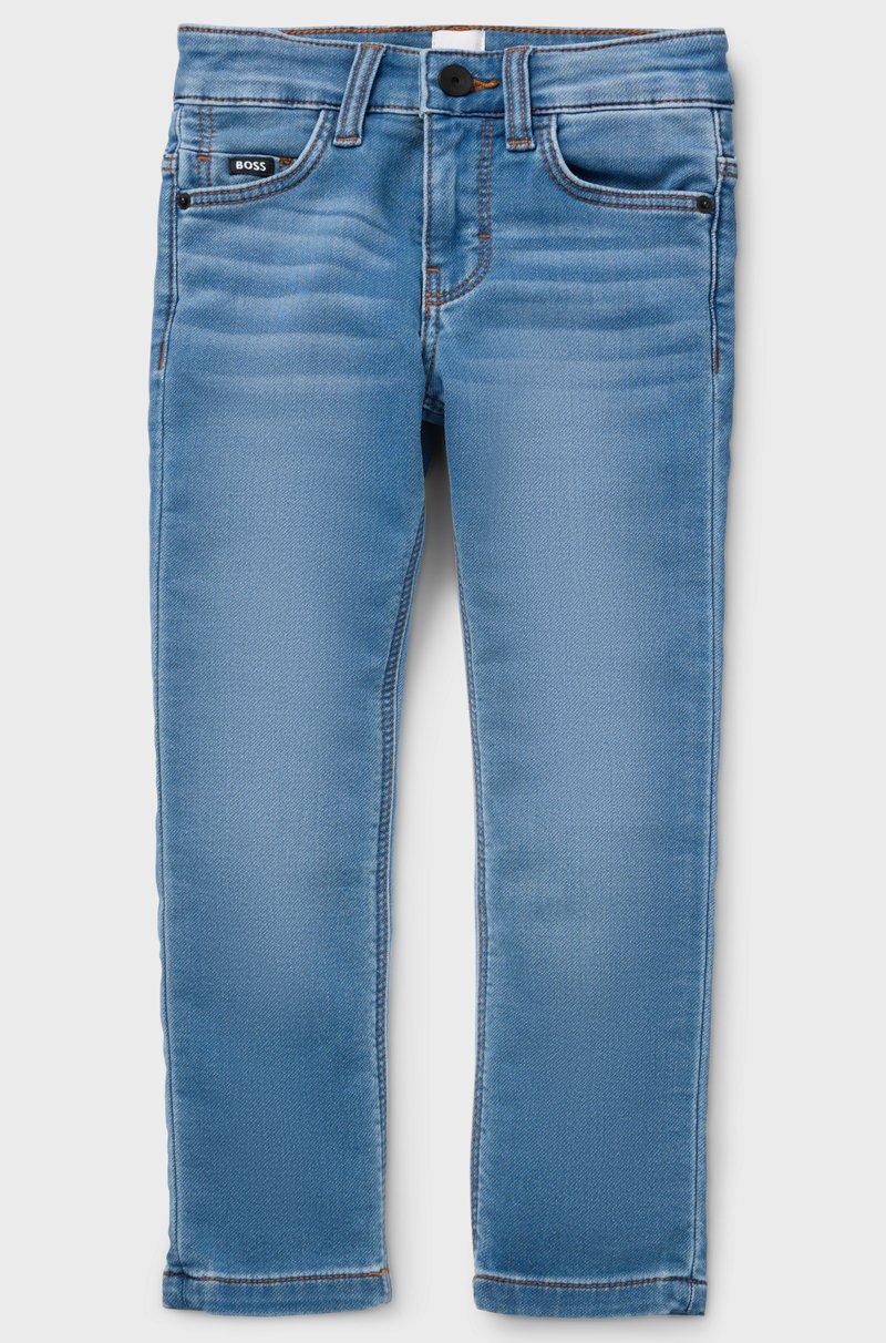 Hugo Boss Vaqueros Slim Fit Para Niños En Denim Elástico Azul