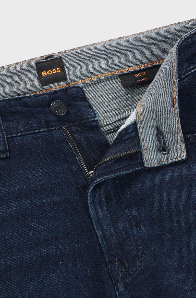 Hugo Boss Vaqueros Tapered Fit De Cómodo Denim Elástico Azul
