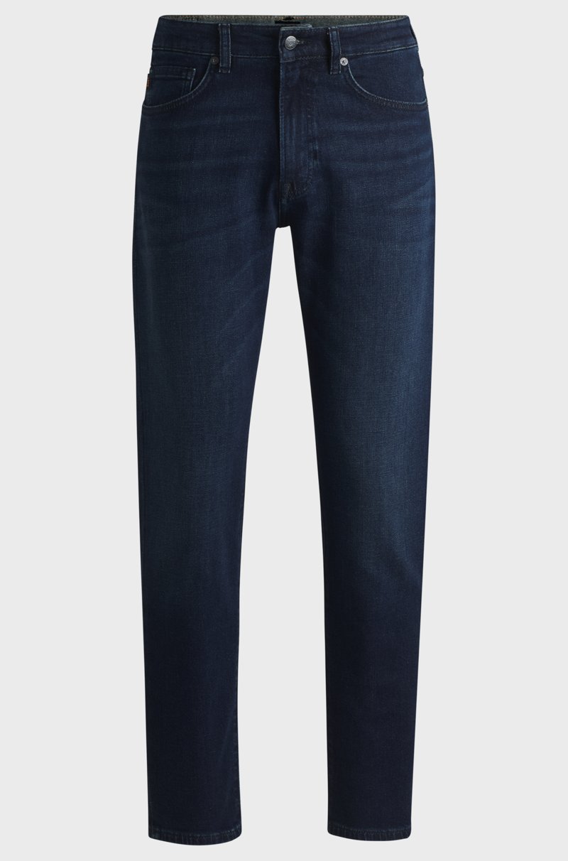 Hugo Boss Vaqueros tapered fit de cómodo denim elástico azul
