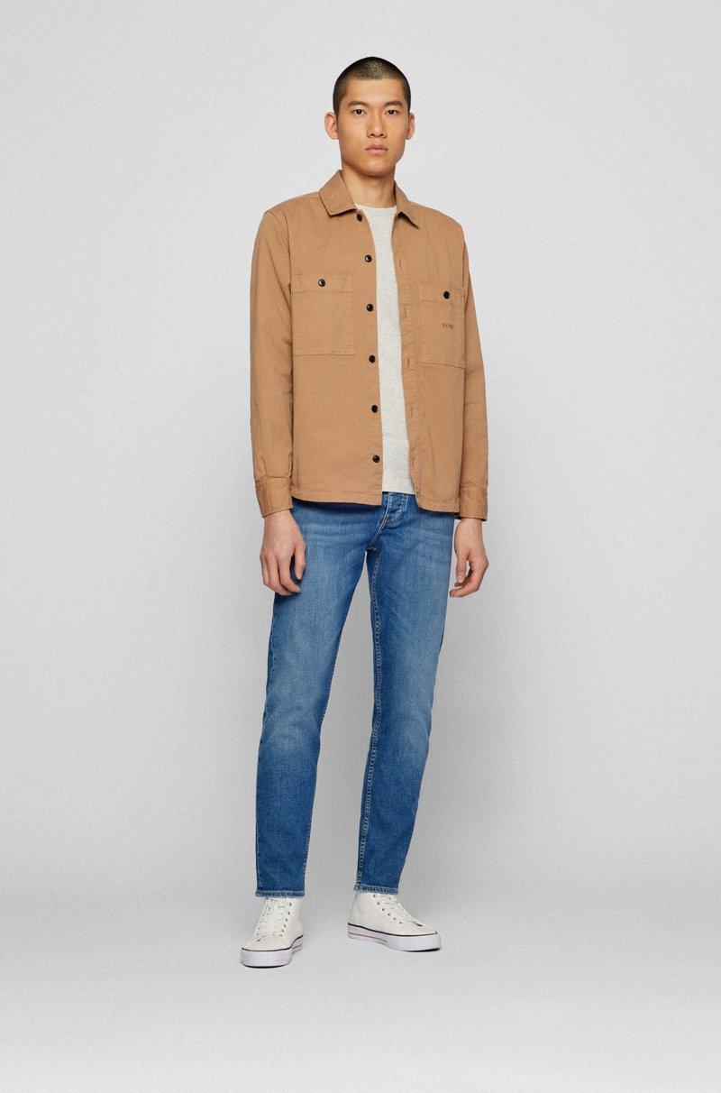 Hugo Boss Vaqueros Tapered Fit De Cómodo Denim Elástico Azul
