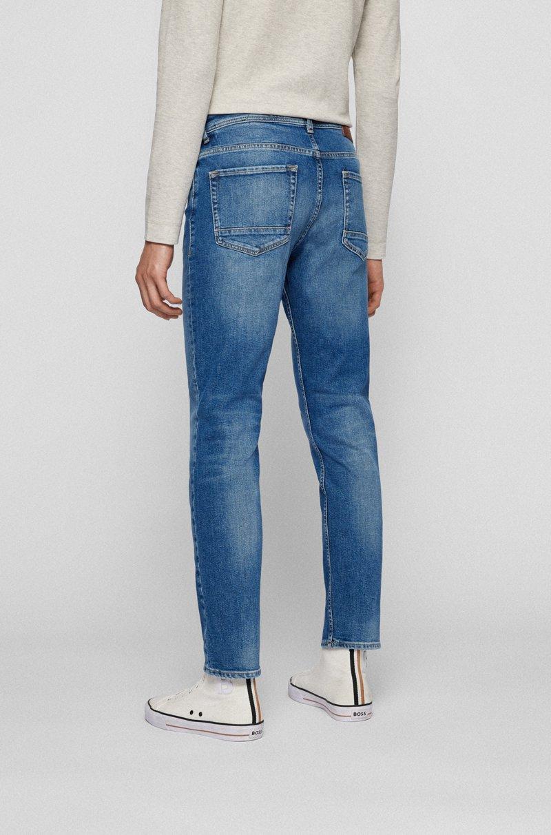 Hugo Boss Vaqueros Tapered Fit De Cómodo Denim Elástico Azul