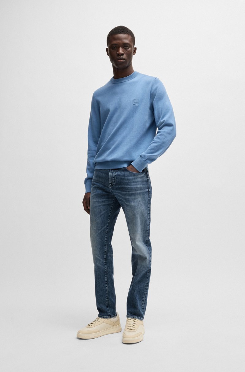 Hugo Boss Vaqueros Tapered Fit En Cómodo Tejido Vaquero Elástico Azul