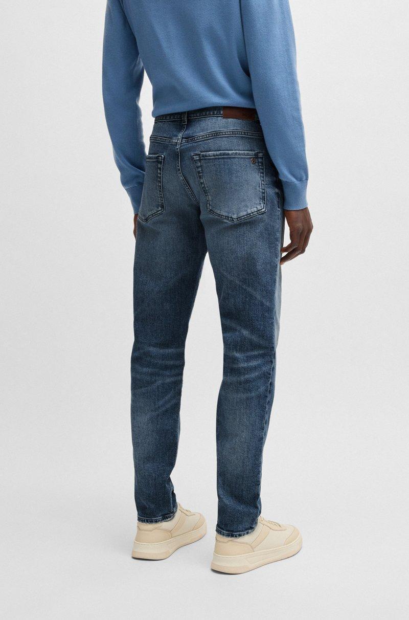 Hugo Boss Vaqueros Tapered Fit En Cómodo Tejido Vaquero Elástico Azul