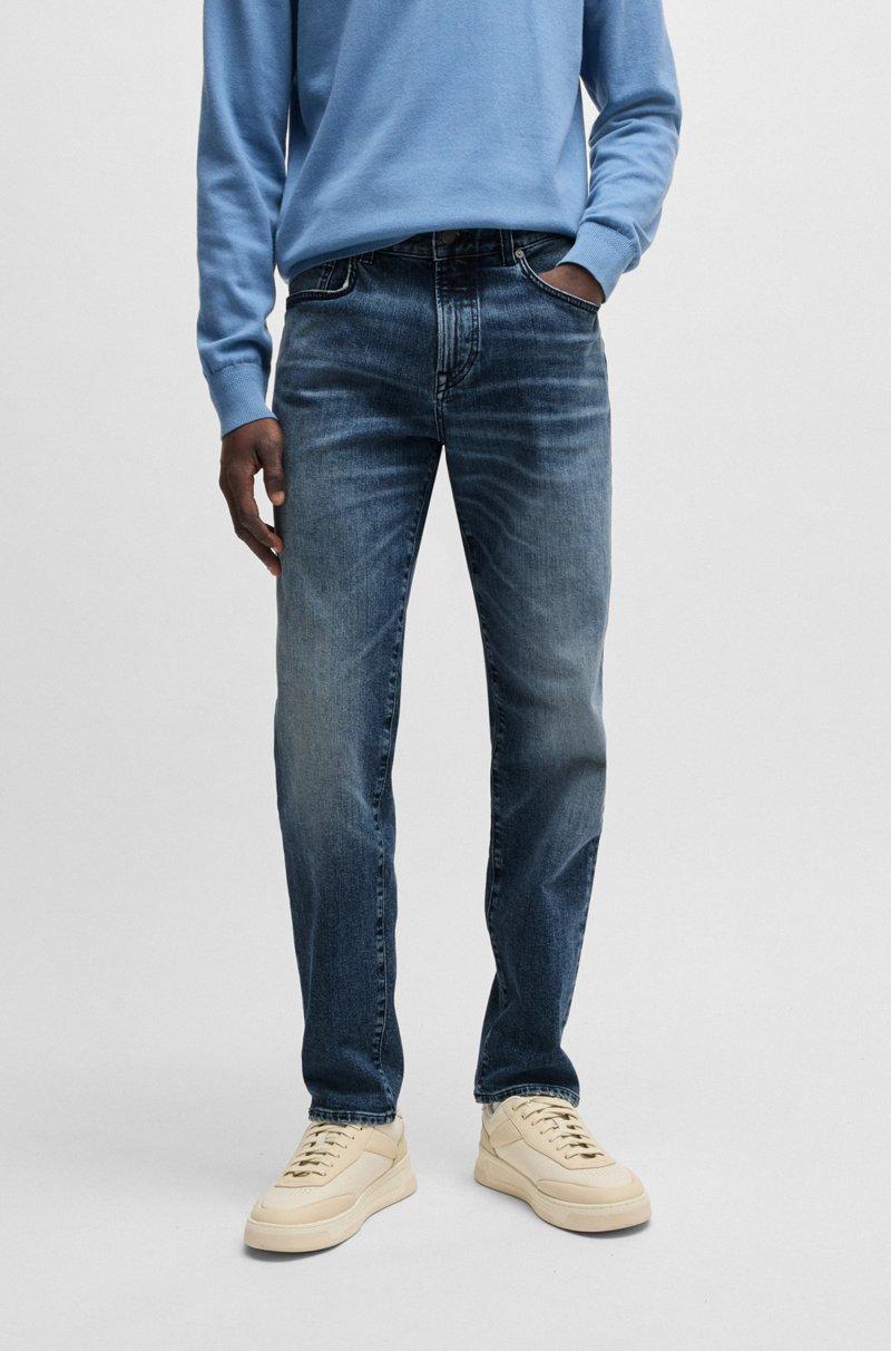 Hugo Boss Vaqueros tapered fit en cómodo tejido vaquero elástico azul