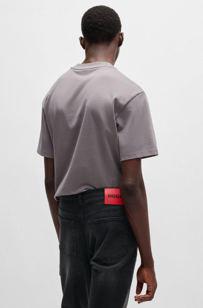 Hugo Boss Vaqueros Tapered Fit En Denim Elástico Negro Intenso