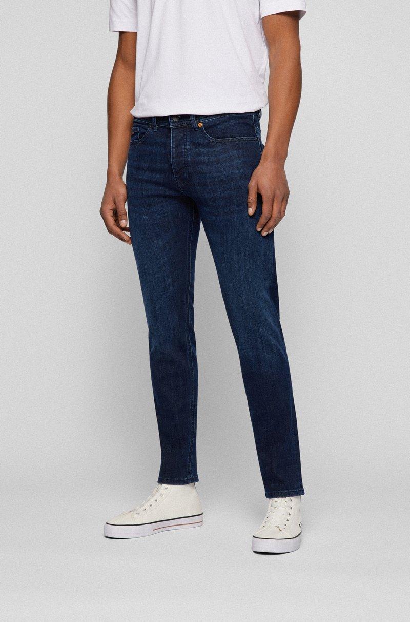 Hugo Boss Vaqueros tapered fit en tejido denim superelástico azul oscuro