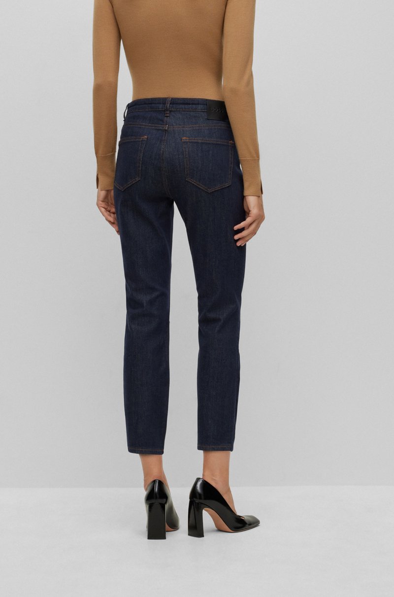 Hugo Boss Vaqueros Tobilleros Slim Fit En Denim Elástico Stay Indigo