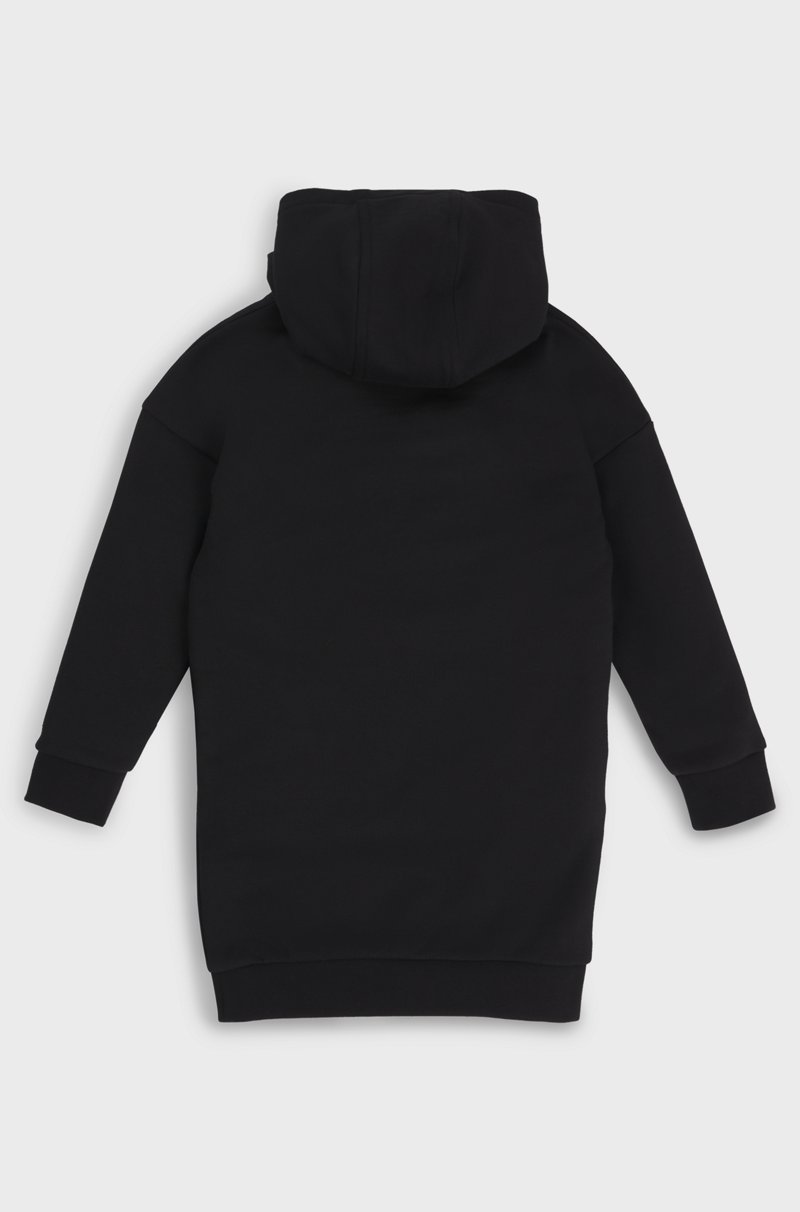 Hugo Boss Vestido Con Capucha Para Niños En Algodón Elástico Con Estampado De La Marca