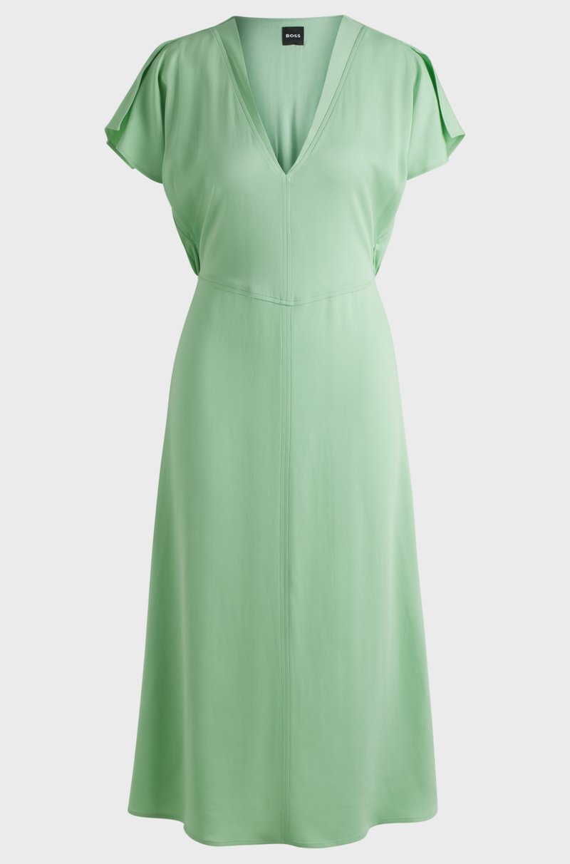 Hugo Boss Vestido con escote en pico en material elástico