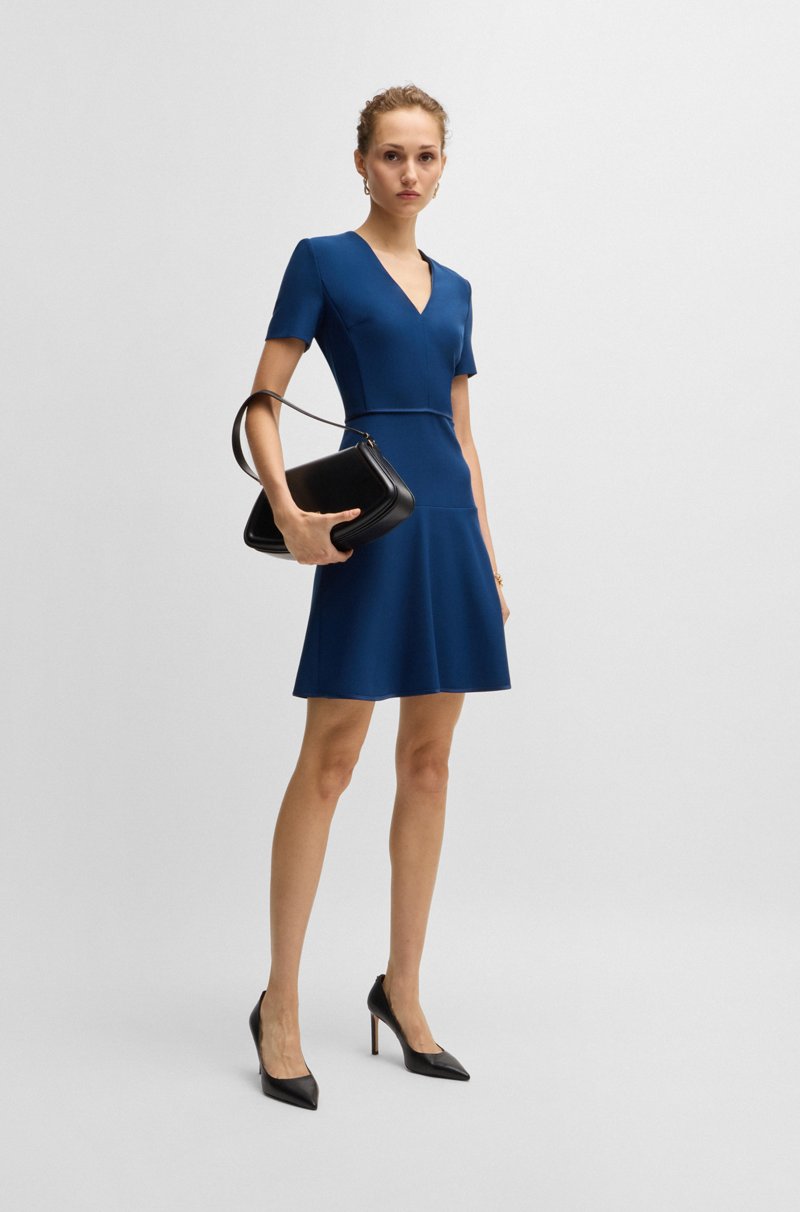 Hugo Boss Vestido con escote en pico en material elástico