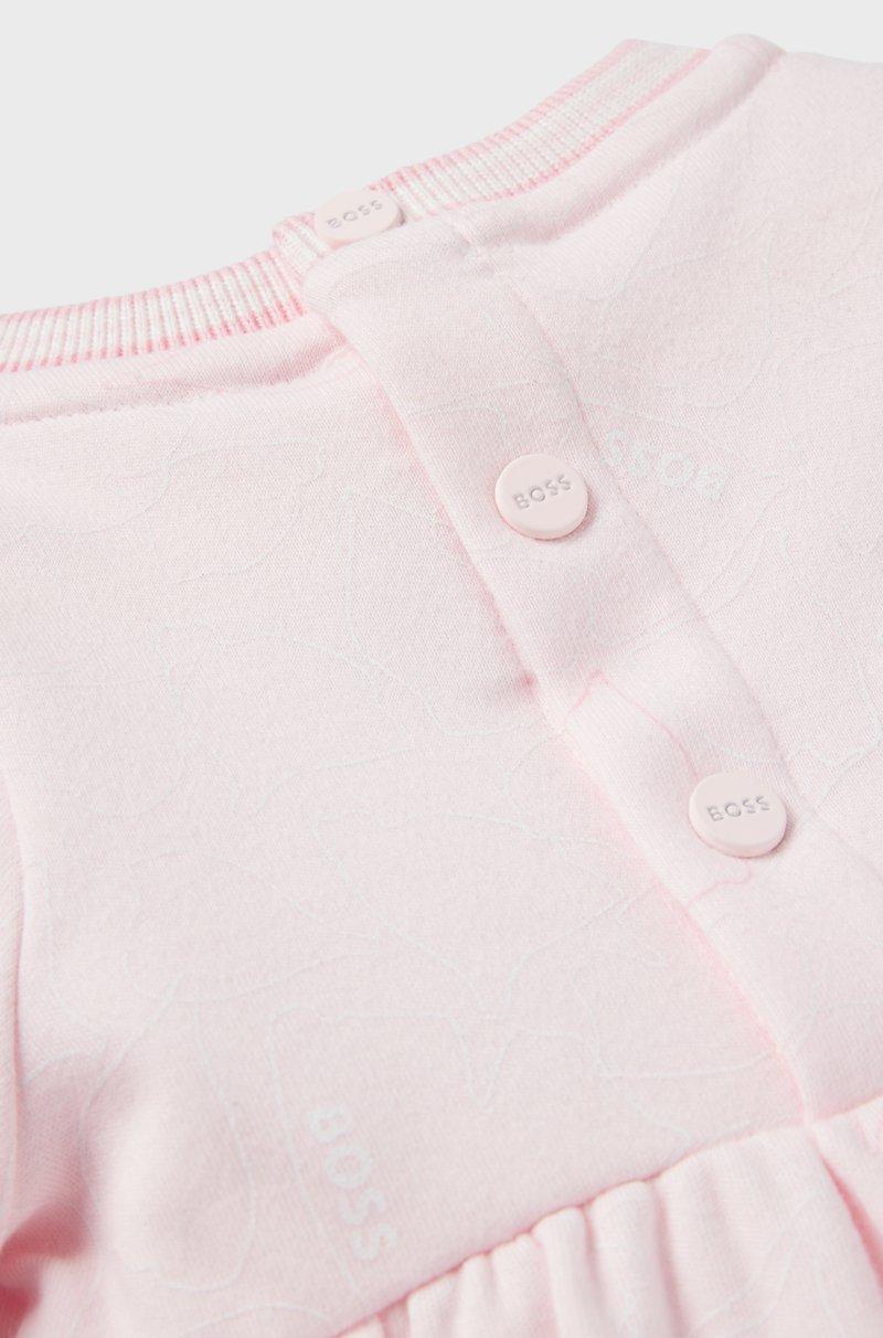 Hugo Boss Vestido De Algodón Estampado Para Bebés En Caja De Regalo