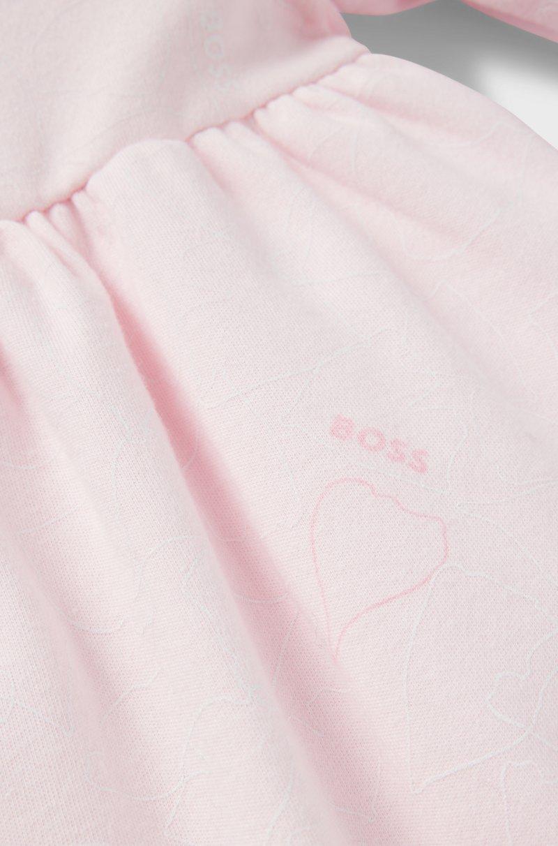 Hugo Boss Vestido De Algodón Estampado Para Bebés En Caja De Regalo