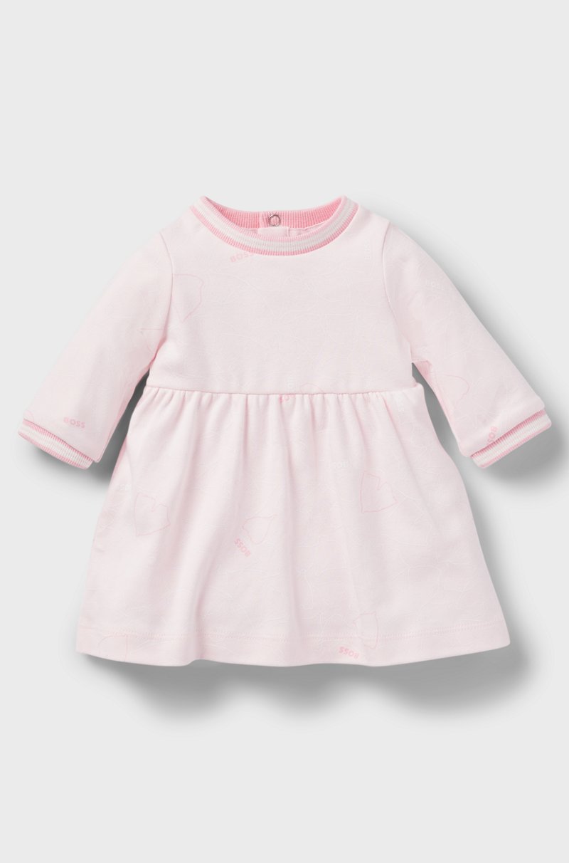 Hugo Boss Vestido de algodón estampado para bebés en caja de regalo