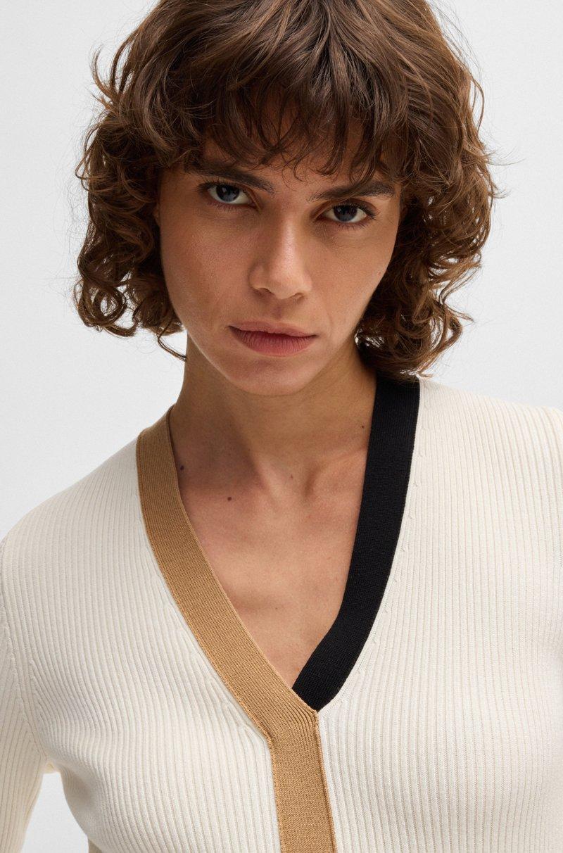 Hugo Boss Vestido De Punto Con Detalles En Contraste