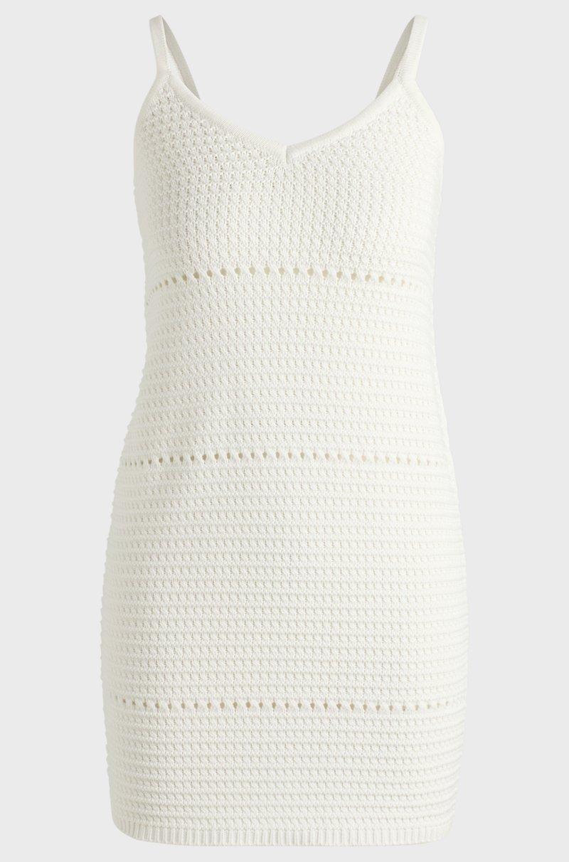 Hugo Boss Vestido de punto de malla con tirantes finos