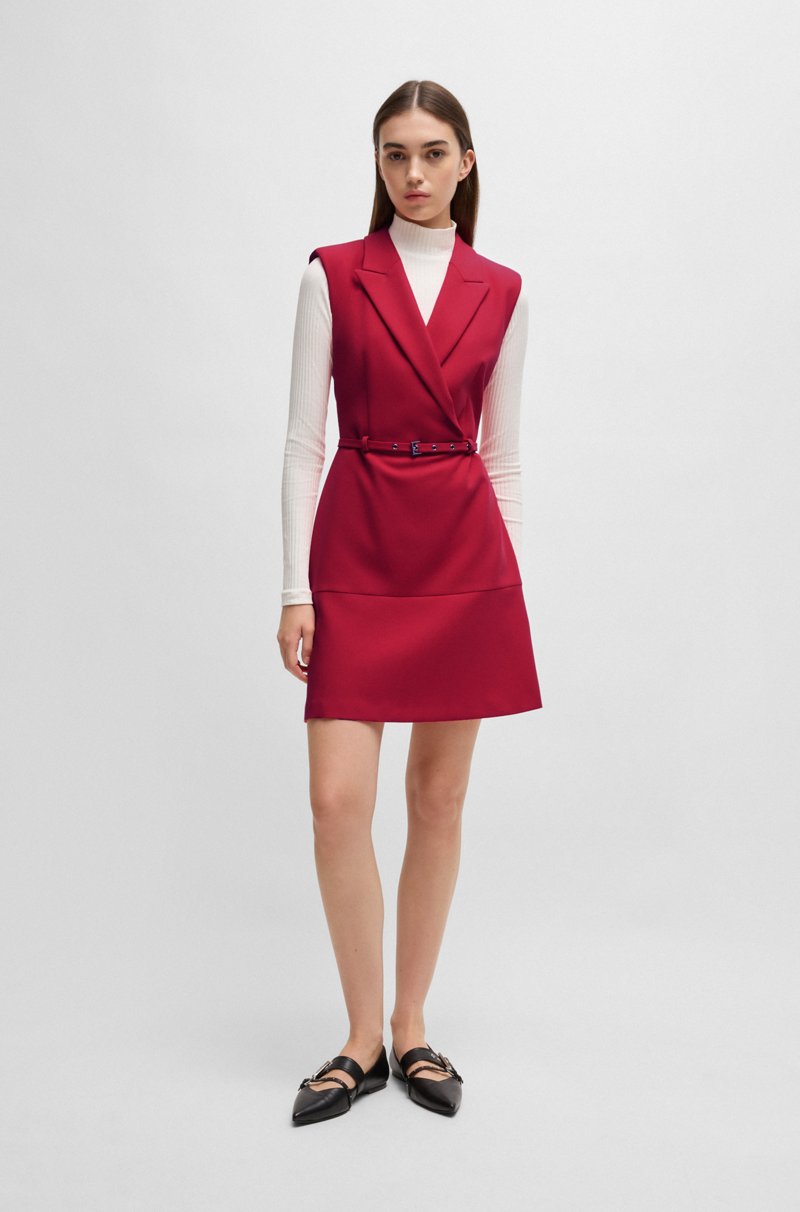 Hugo Boss Vestido De Sastrería Con Cinturón De Hebilla