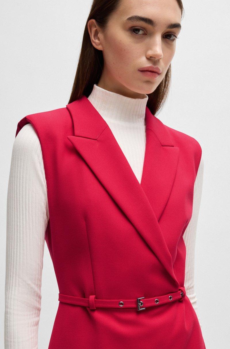 Hugo Boss Vestido De Sastrería Con Cinturón De Hebilla