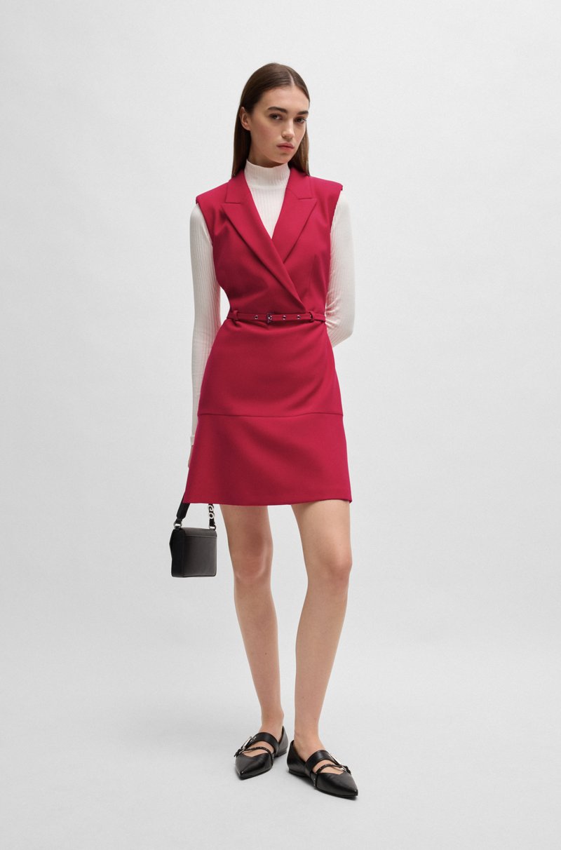 Hugo Boss Vestido de sastrería con cinturón de hebilla