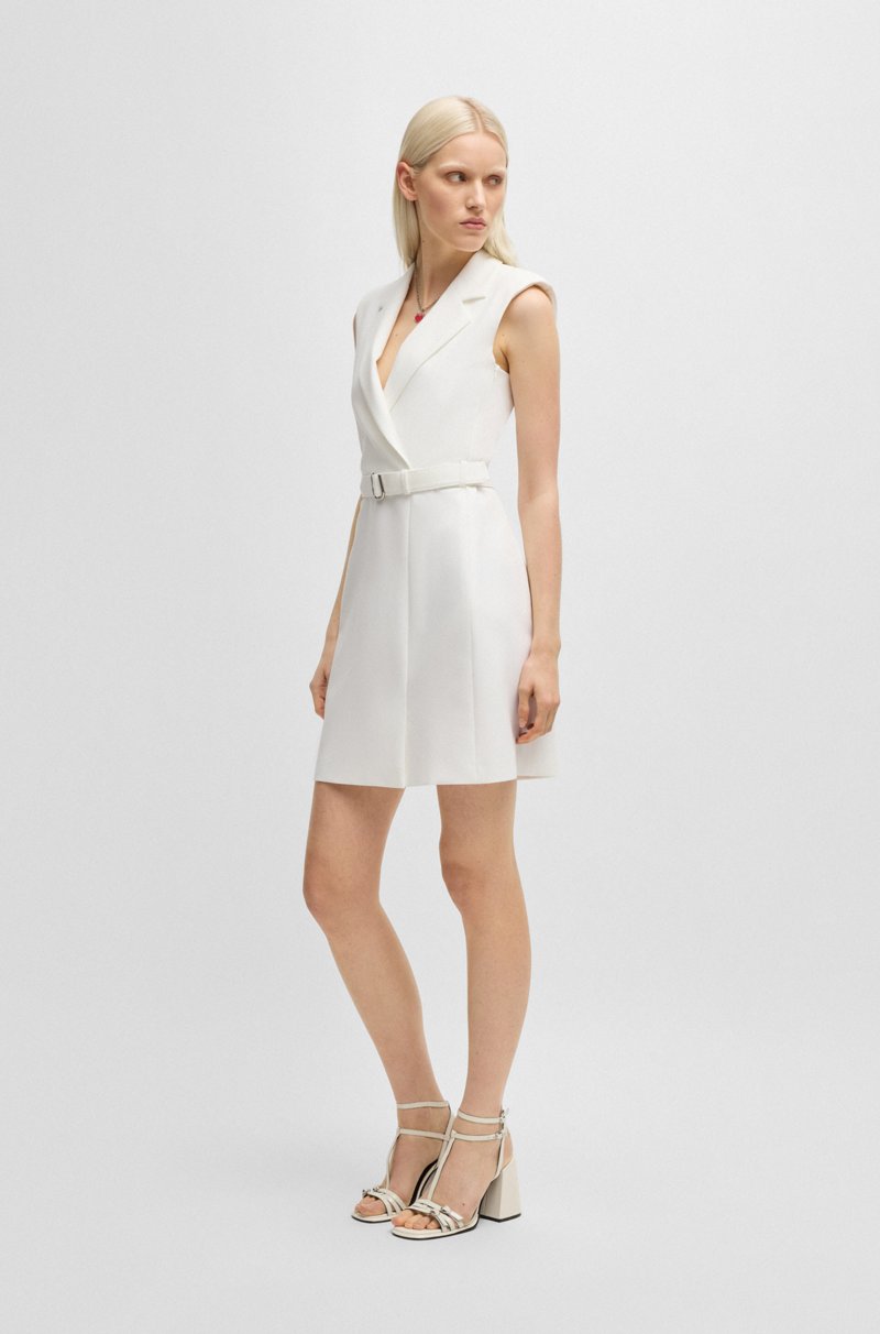 Hugo Boss Vestido Estilo Blazer Con Cinturón De Hebilla