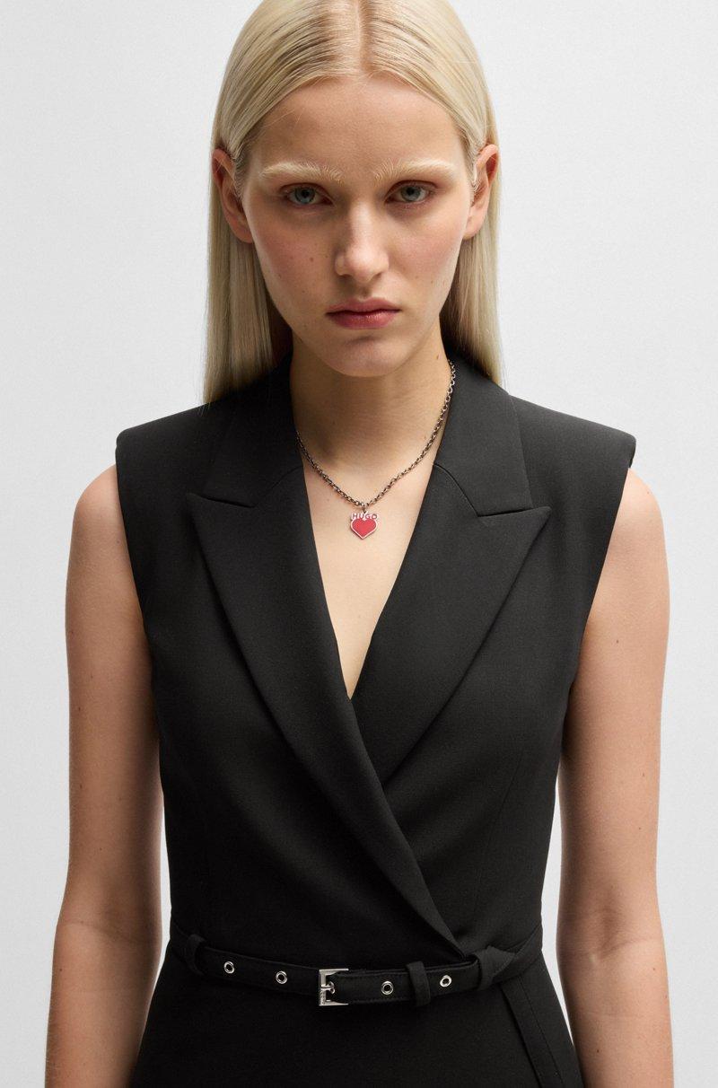 Hugo Boss Vestido Estilo Blazer Con Cinturón De Hebilla